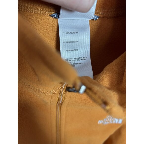The North Face Boys Medium TKA 100 Fleece Pullover Jacket Orange 1/4 Zip - Picture 9 of 12